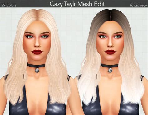 Kot Cat Cazys Taylr Hair Retextured Sims 4 Hairs Hairstyle