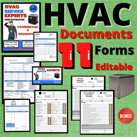 Hvac Preventative Maintenance Agreement Contract Hvac Flyer Etsy