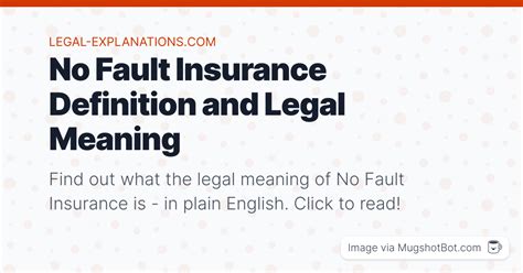 No Fault Insurance Definition What Does No Fault Insurance Mean