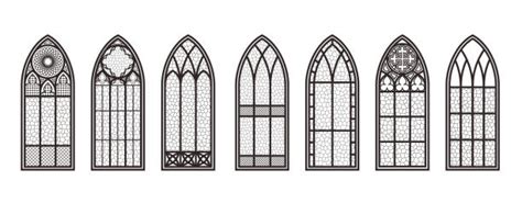 Church Window Silhouette Illustrations Royalty Free Vector Graphics