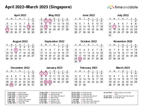 Printable Calendar 2022 For Singapore Pdf