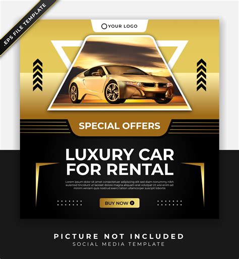 Premium Vector | Luxury car rental and sale banner or social media post
