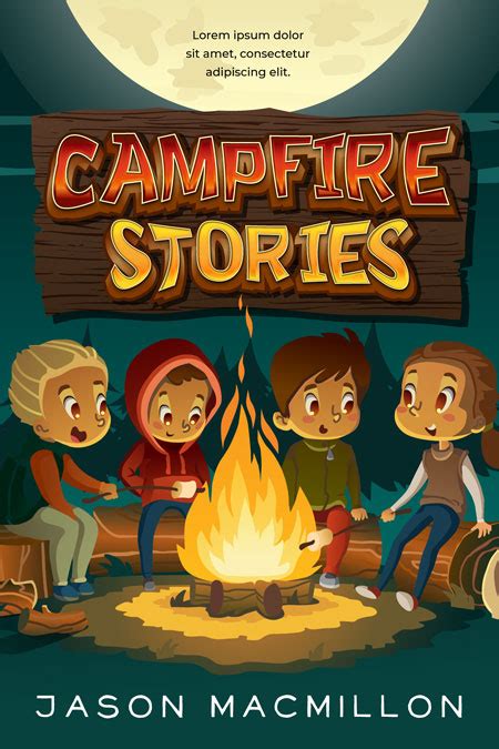 Campfire Stories Middle Grade Premade Book Cover For Sale Beetiful Book Covers