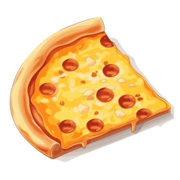 Cheese Pizza Clipart An Illustration Of Pizza In Vector Style Cartoon