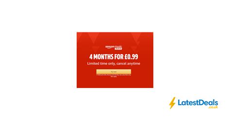 Special Offer 4 Months Amazon Music Unlimited For Just 99p £099 At Amazon