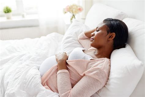 Pregnant African American Woman Sleeping At Home The Pulse