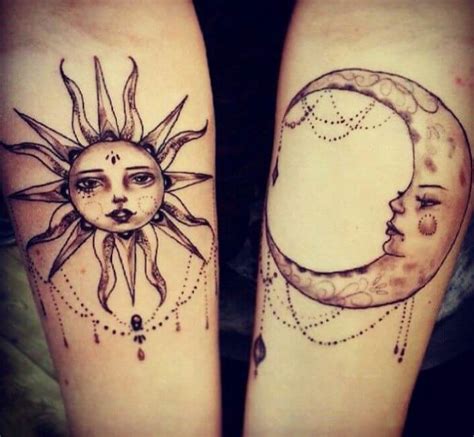 Sun And Moon Tattoo Designs Meaningful Ideas For Best Friends