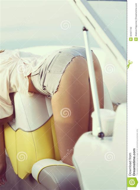 Beautiful Woman On The Boat Stock Photography Image