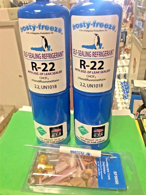 Refrigerant R22 R 22 Two 28 Oz Cans Pro Seal Xl4 Leak Stop And Malco