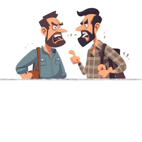 Argument Clipart Cartoon Characters Man Standing Angry And Arguing With