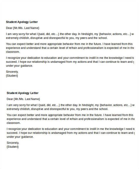apology letter template   word  documents