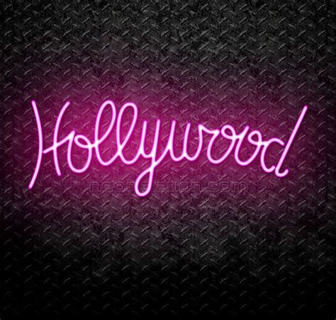 Pink Hollywood Neon Sign For Sale Neonstation
