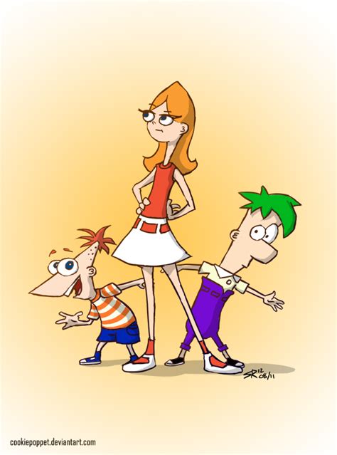 Phineas Ferb And Candace By Cookiepoppet On Deviantart