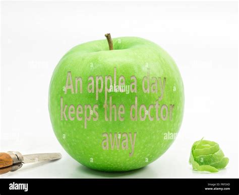 An Apple A Day Keeps The Doctor Away Stock Photo Alamy