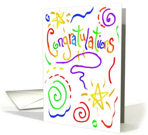 Congratulations Bright Happy Colorfulpaper Card 229691