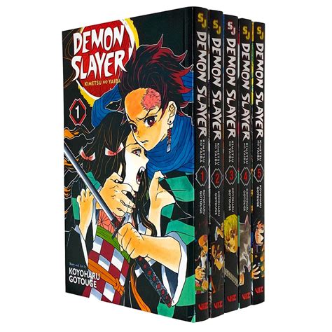 Demon Slayer 5 Books Collection Set Vol 1-5 Kimetsu No Yaiba By Koyoha