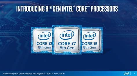 Intel Launches 8th Generation Refreshed Kaby Lake 14nm Coffee Lake