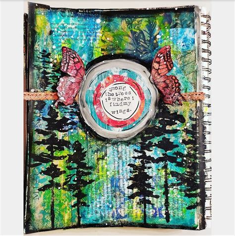 An Art Journal With Butterflies And Words On It