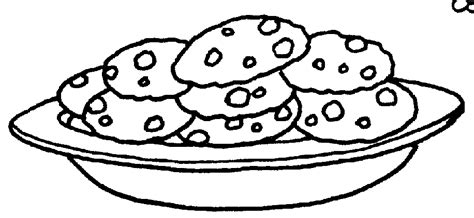 Best Plate Of Cookies Clipart 19892 Black And White
