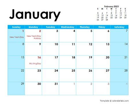 2023 Calendar Colorful Design Free Printable Templates