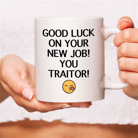 Funny Colleague Leaving Gift Mug Good Luck Coworker New Job Farewell Slogan Cups Collectables