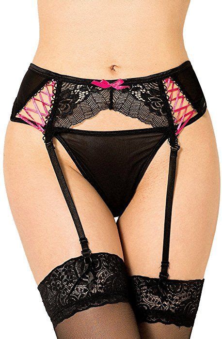 Amazon Com Slocyclub Women S Color Satin Lace Stretch Garter BeltLabel