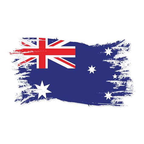 Australia Flag With Watercolor Brush Style Design Vector 3049836 Vector