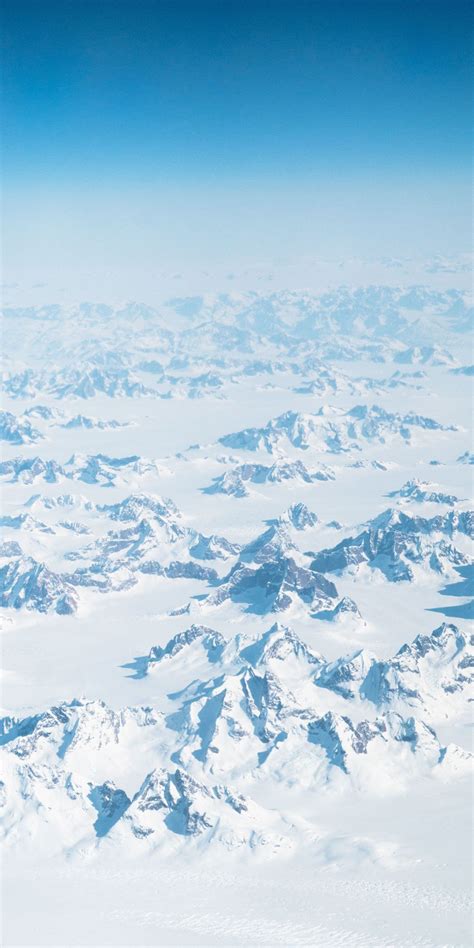 Blue Sky Mountains Range Aerial View 1080x2160 Wallpaper Aerial