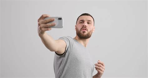 Man Taking Selfie Using Mobile Phone Camera Stock Footage Sbv 332825014