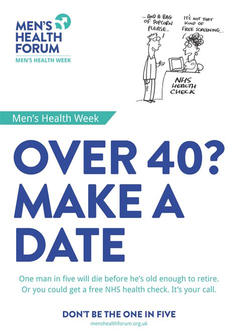 Dont Be The One In Five Over 40 Nhs Health Check Posters Mens