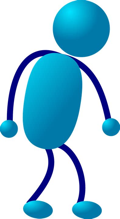 Stickman Stick Figure Blue · Free Vector Graphic On Pixabay