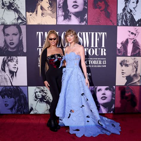 taylor swift thanks beyonce for attending her concert film world premiere abc news