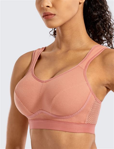 Womens Sports Bra High Impact Support Wirefree Bounce Control Plus Size Workout Ebay