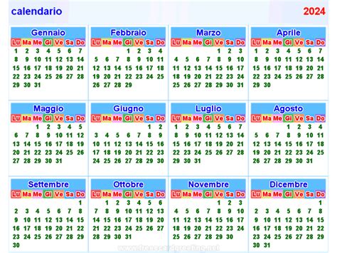 Italian Calendar 2024 Calendar Printables