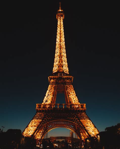 Photo Of Eiffel Tower During Night · Free Stock Photo