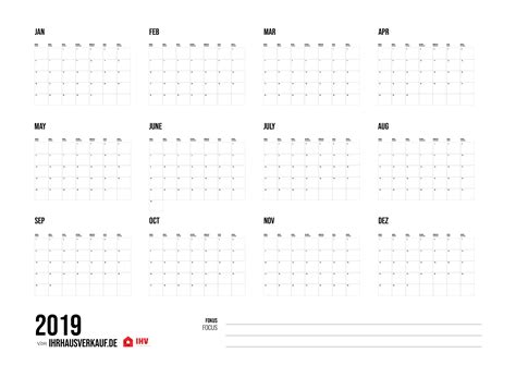 Diese kalender sind in vielen formaten wie in pdf, excel, wort verfügbar. Kalender 2019 zum Ausdrucken: Alle Monate und Wochen als ...