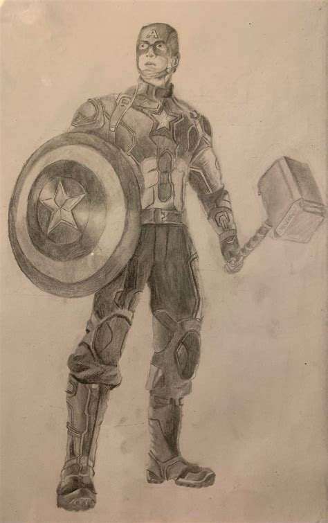 Captain America Avengers Endgame Spoiler Drawing