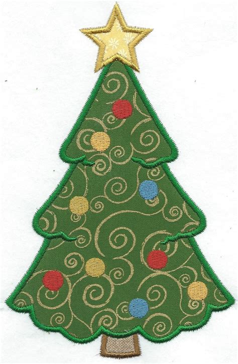 Christmas Tree Applique Iron On Patch Newest Design Machine Etsy