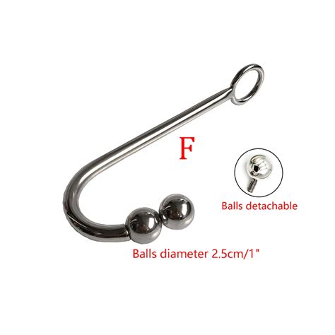 bdsm anal hook and bondage handcuffs customizable sleek steel ball vaginal anal hook bondage