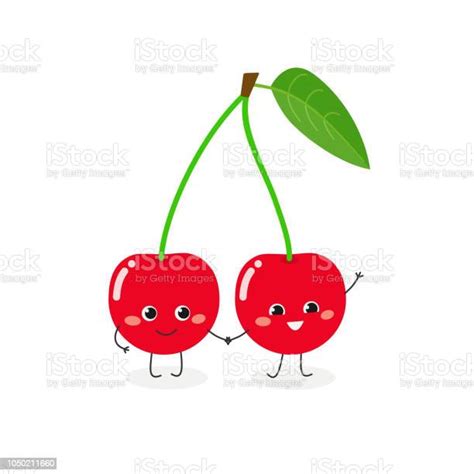 Vector Illustration Of Funny Cartoon Cherry Stock Illustration