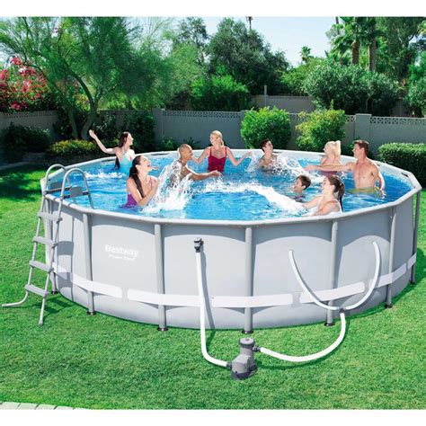 Open Box Bestway Power Steel Pro Max Complete Ft Round Above Ground Inch Metal Frame Pool
