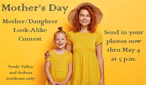 Mothers Day Motherdaughter Look Alike Photo Contest The Verde
