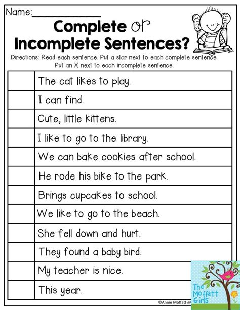 English Sentences For Grade 6