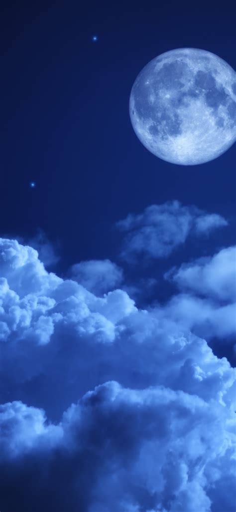 1125x2436 Moon Night Sky Clouds 5k Iphone Xsiphone 10iphone X Hd 4k