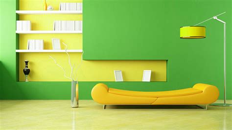 Orange Green Interior Design Hd Wallpaper My