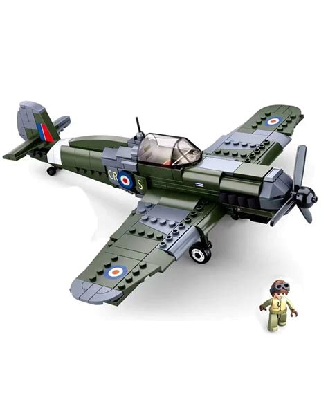 Spitfire Sluban M38 B0712 Military With 290 Pieces Moc Brick Land