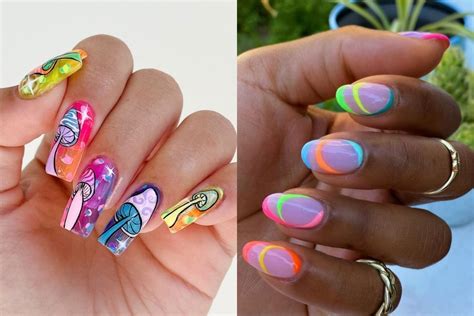 View 16 Neon Bright Summer Ombre Nails Portiontrendq
