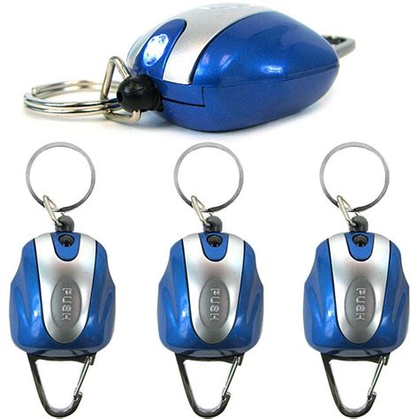 Shop Retractable Key Ring Led Lights With Belt Clip Set Of 3 Free