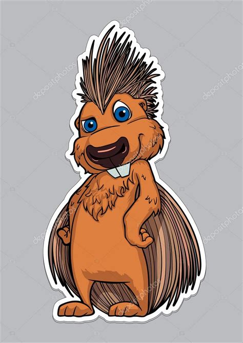 Funny Cartoon Porcupine Stock Vector Image By ©dennned 106938566