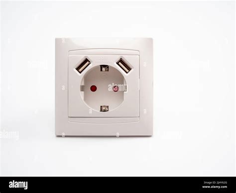 Universal European Standard 220 Volt Socket With Two Usb Connectors For